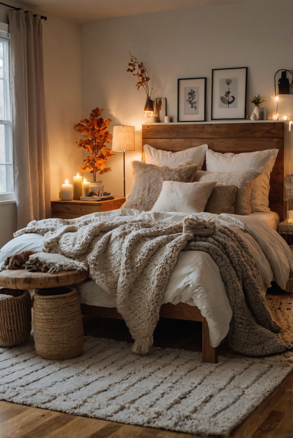 upgrade bedroom decor, fall-inspired bedroom, cozy bedroom ideas, luxury bedroom design, modern bedroom makeover