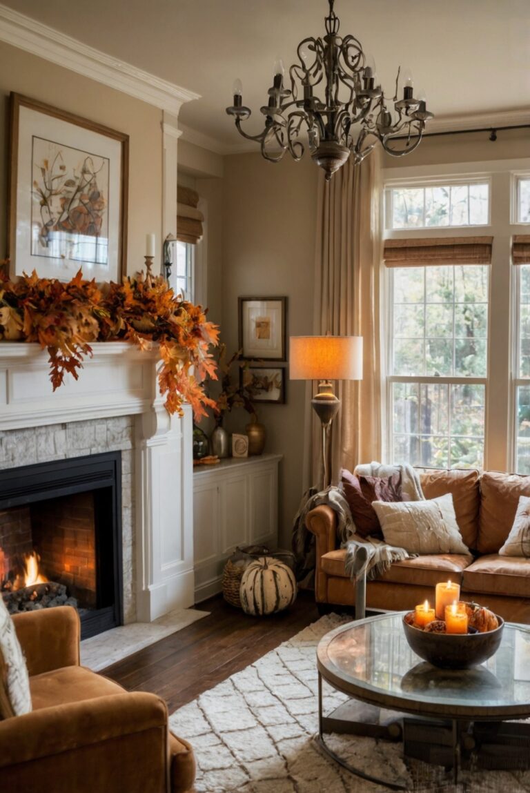 Fall decor ideas, Seasonal living room decor, Home decorating, Autumn home makeover, Interior design trends