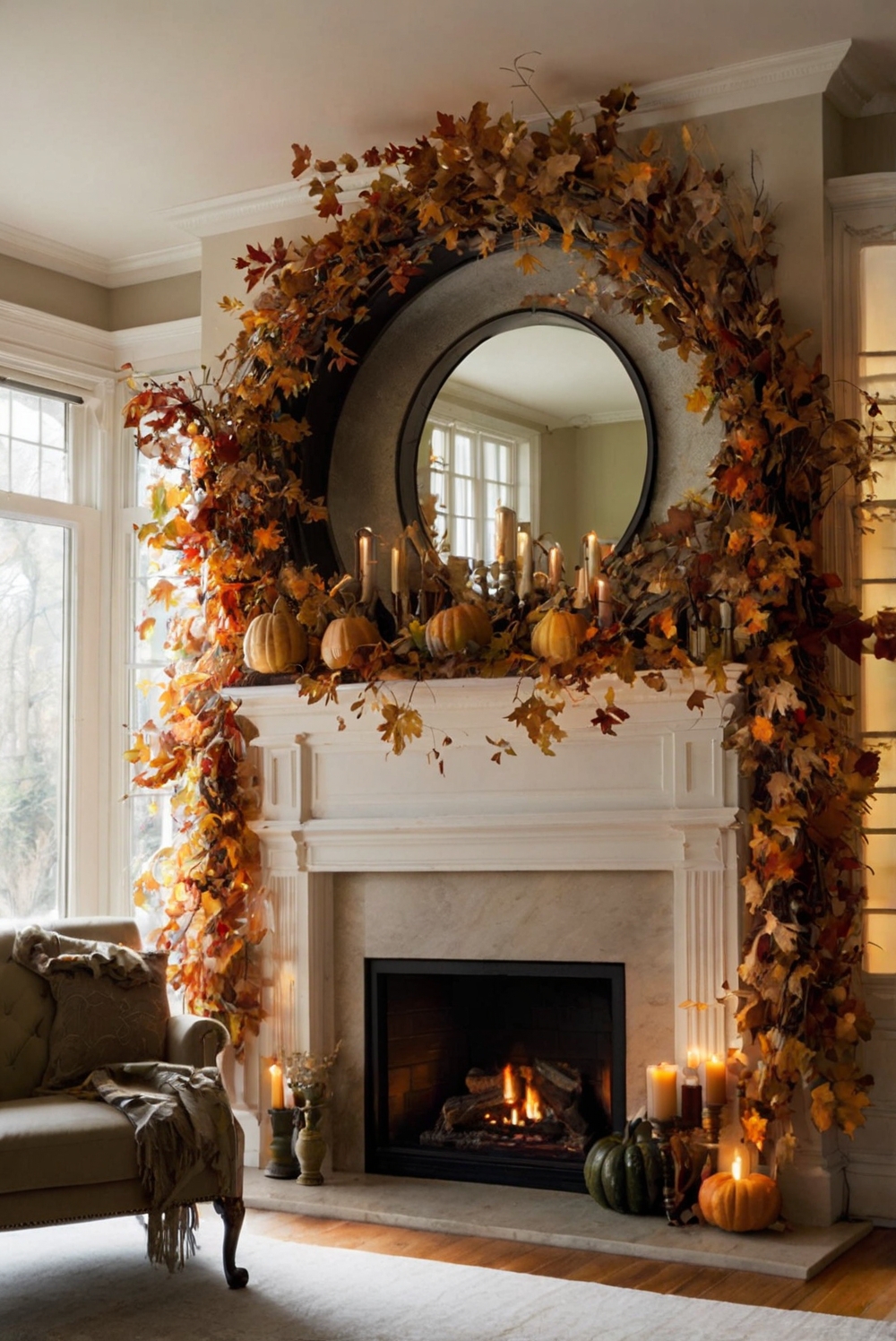 Fireplace mantel ideas, Fall mantel decor, Mantel decorations, Fireplace mantel decor, Autumn mantel decorations