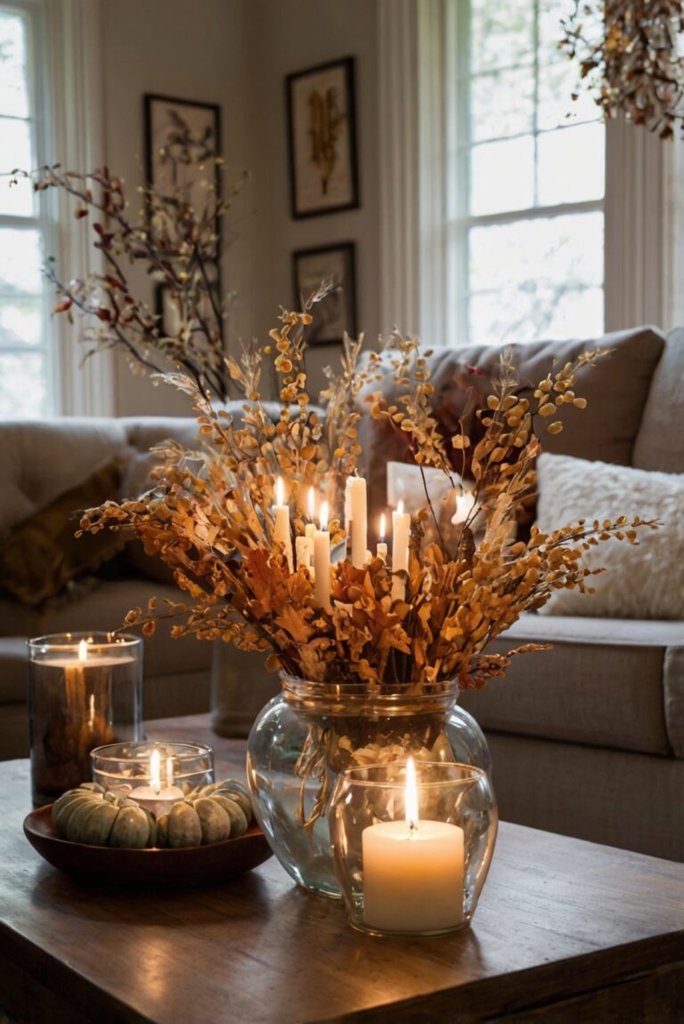 room decor, home accessories, cozy living space, autumn interior design, warm color palette