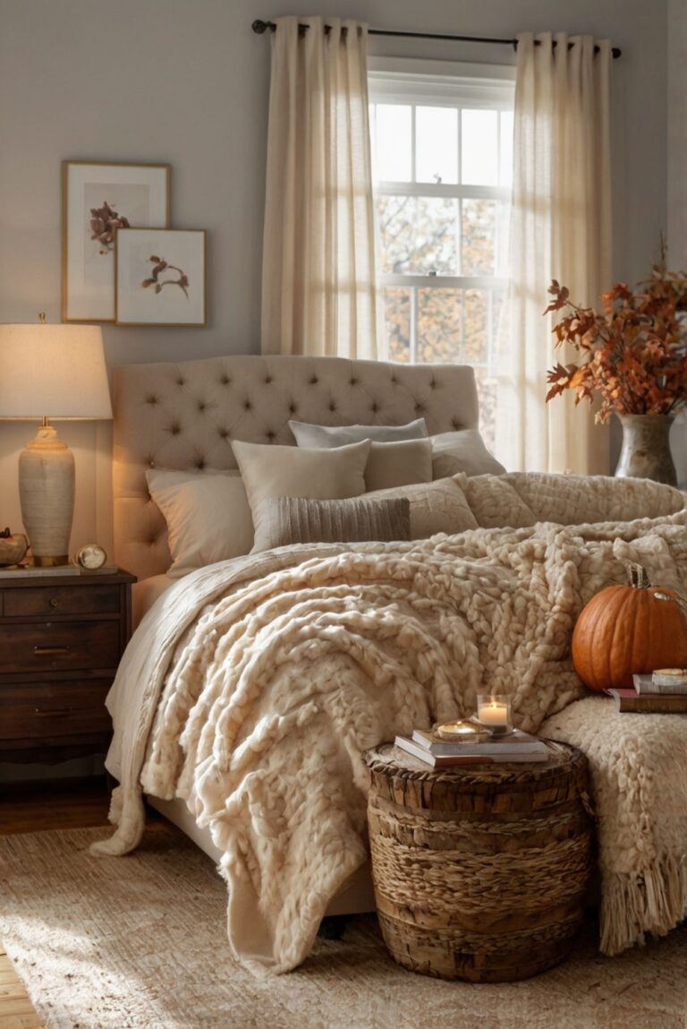 Fall home decor, Autumn interior design, Seasonal room makeover, Cozy fall living space, Fall home renovation