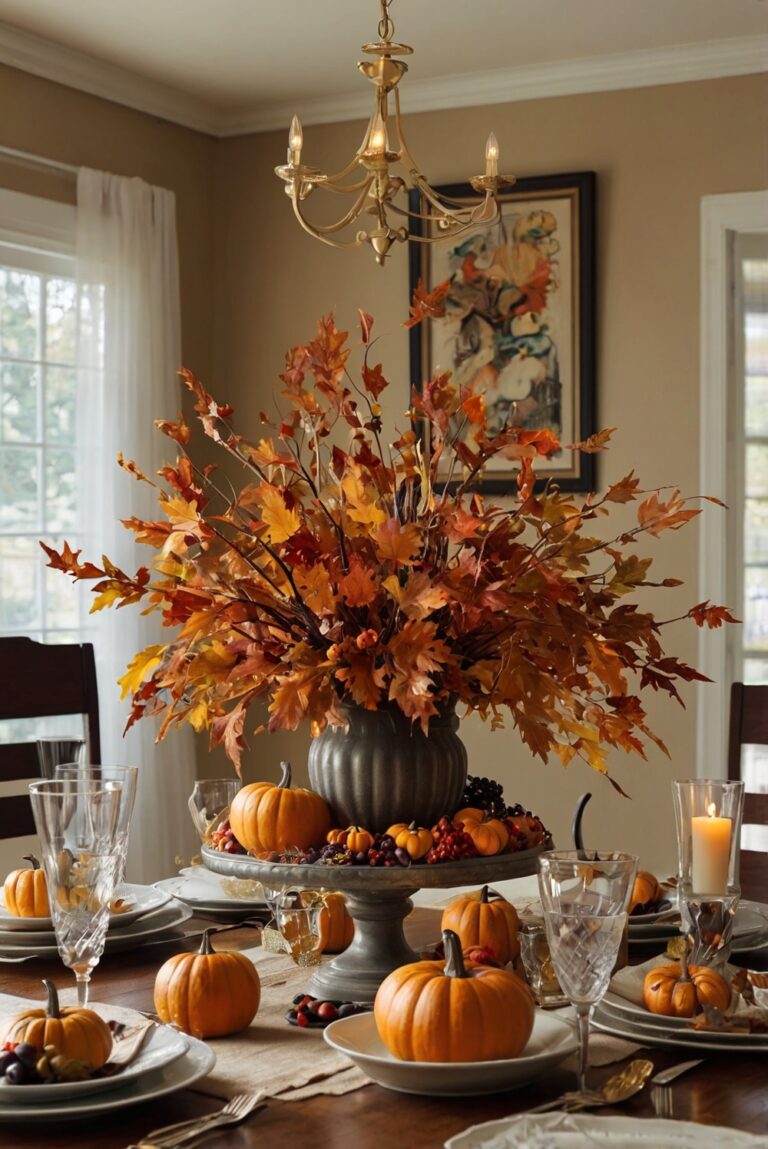 Thanksgiving room decor , Stylish Thanksgiving decorations , Beautiful Thanksgiving home decor , Elegant Thanksgiving interior design , Modern Thanksgiving table setting